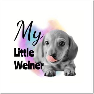 My Little Weiner Dachshund Puppy Posters and Art